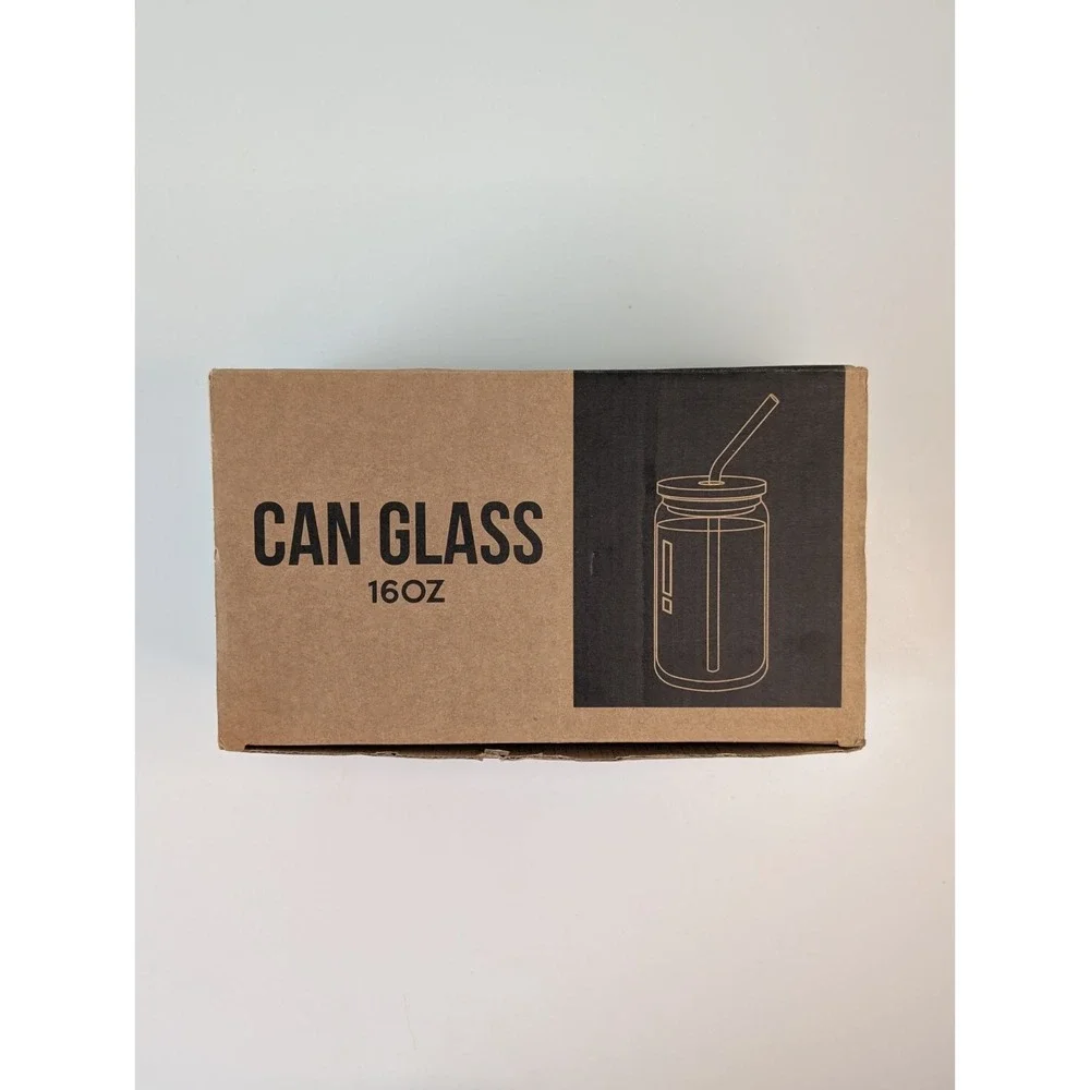 Glass Drinking Cup Bamboo Lid Glass Straw Teacher Appreciation
